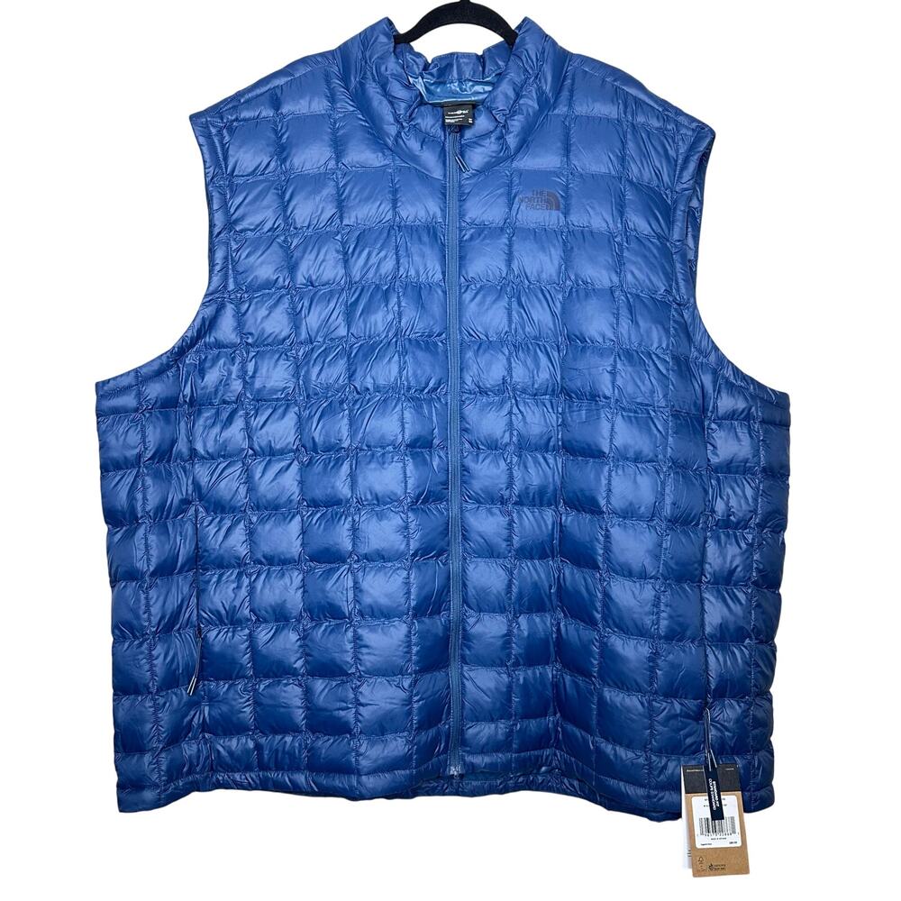The North Face Big Thermoball Eco Puffer Vest Blue Quilted Mens Size 5X NWT